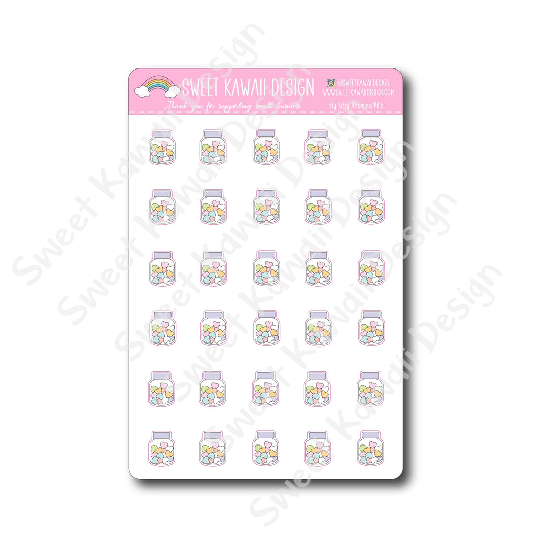 Kawaii Vitamin/Pill Stickers