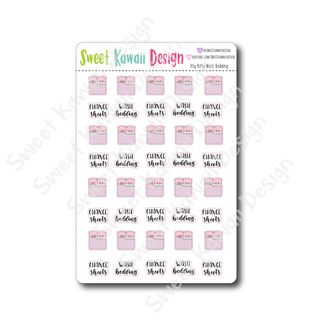 Kawaii Wash Bedding Stickers