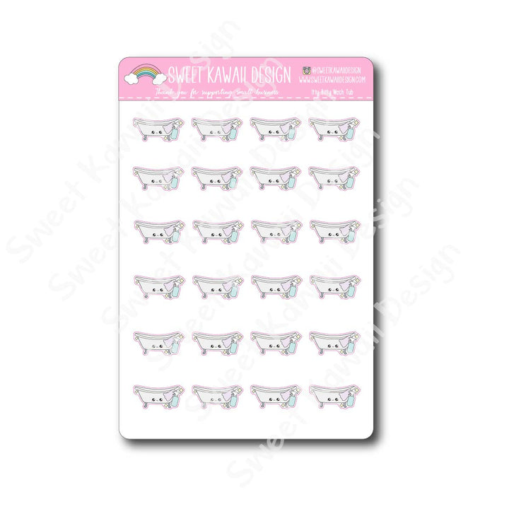 Kawaii Wash Tub Stickers