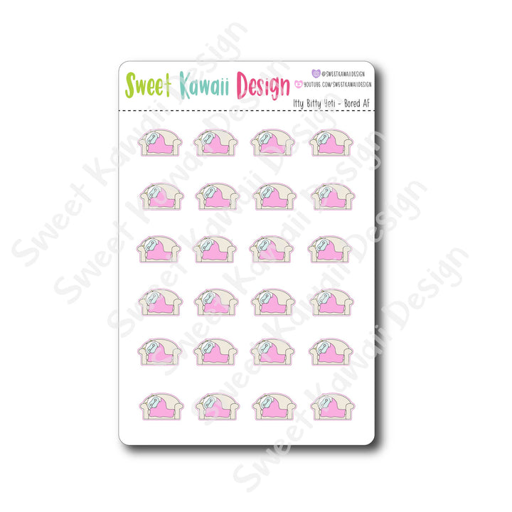Kawaii Yeti (Frank) Stickers - Bored AF