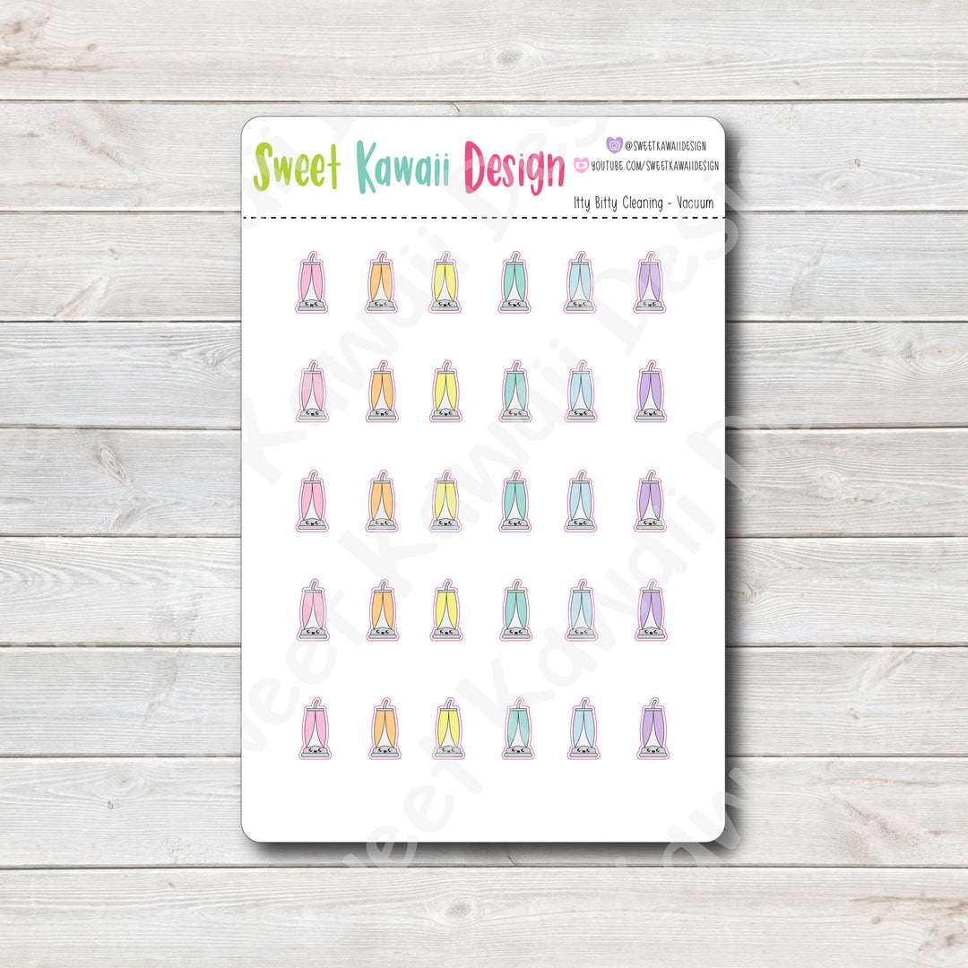 Kawaii Cleaning Stickers - Vacuum