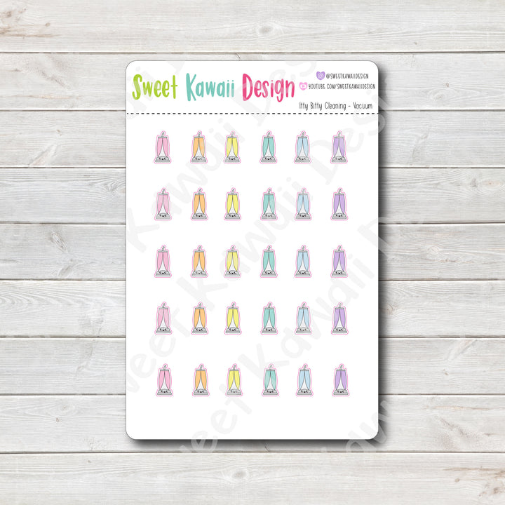 Kawaii Cleaning Stickers - Vacuum