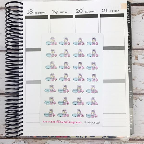 Kawaii Hair Color Stickers
