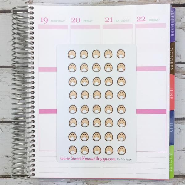 Kawaii Hedgehog Stickers