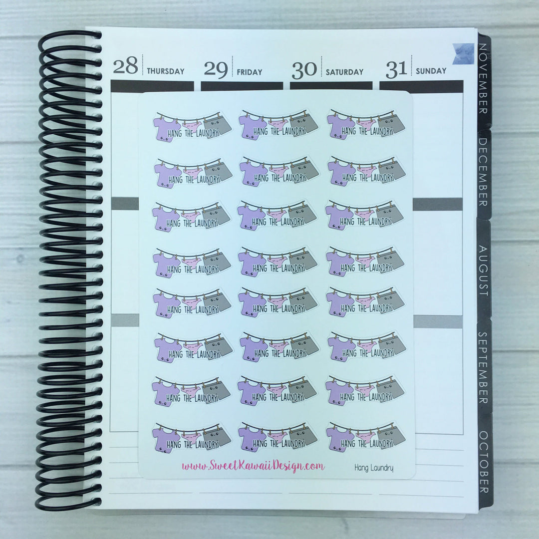 Kawaii Hang Laundry Stickers