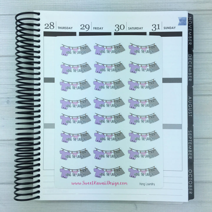 Kawaii Hang Laundry Stickers
