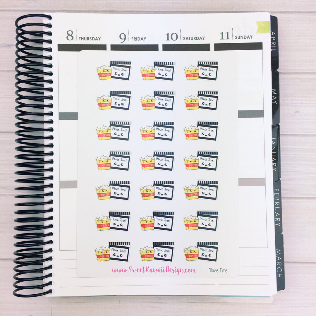 Kawaii Movie Time Stickers