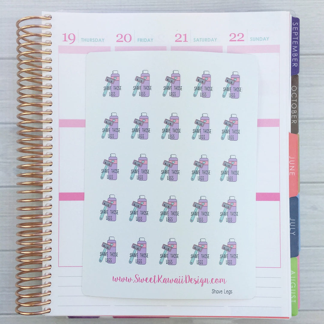 Kawaii Shave Those Legs Stickers