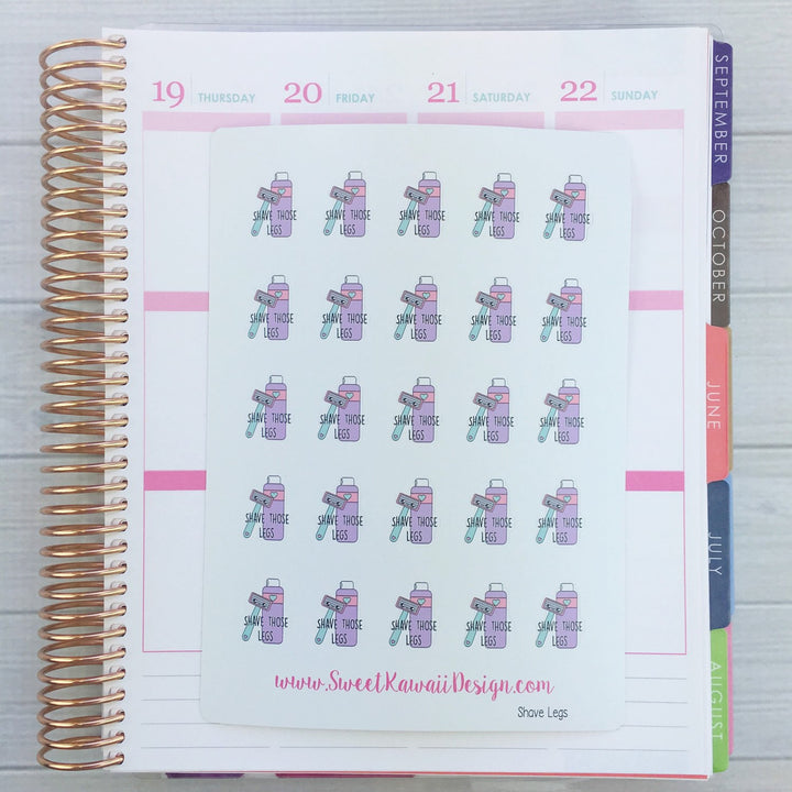 Kawaii Shave Those Legs Stickers