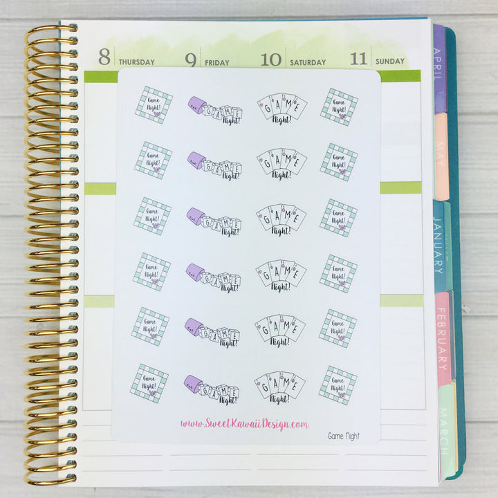 Kawaii Game Night Stickers