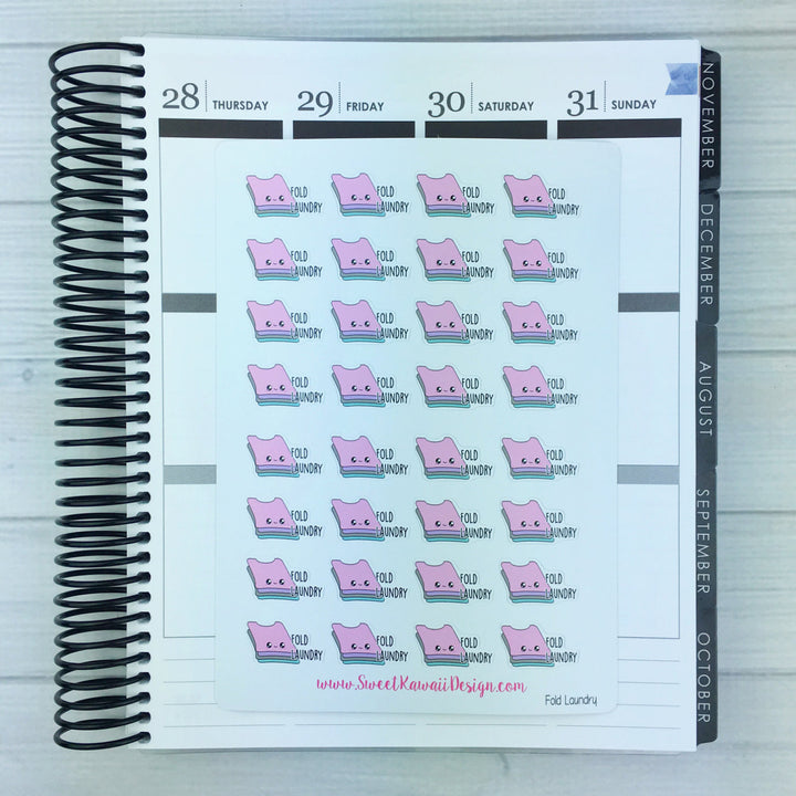 Kawaii Fold Laundry Stickers