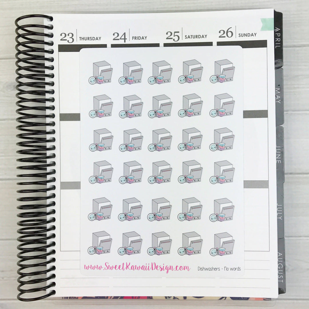 Kawaii Dishwasher Stickers - NO WORDS