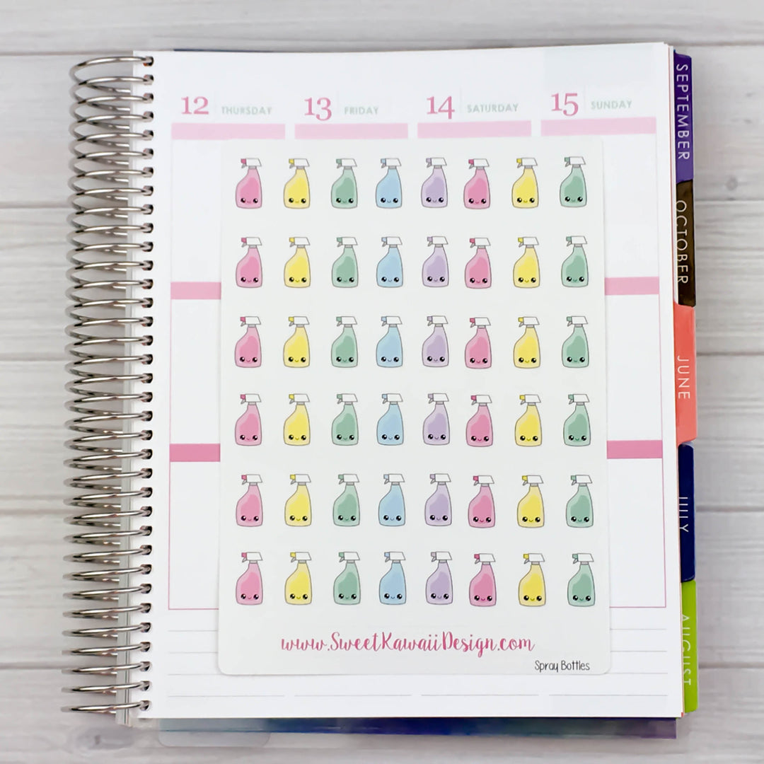 Kawaii Spray Bottle Stickers