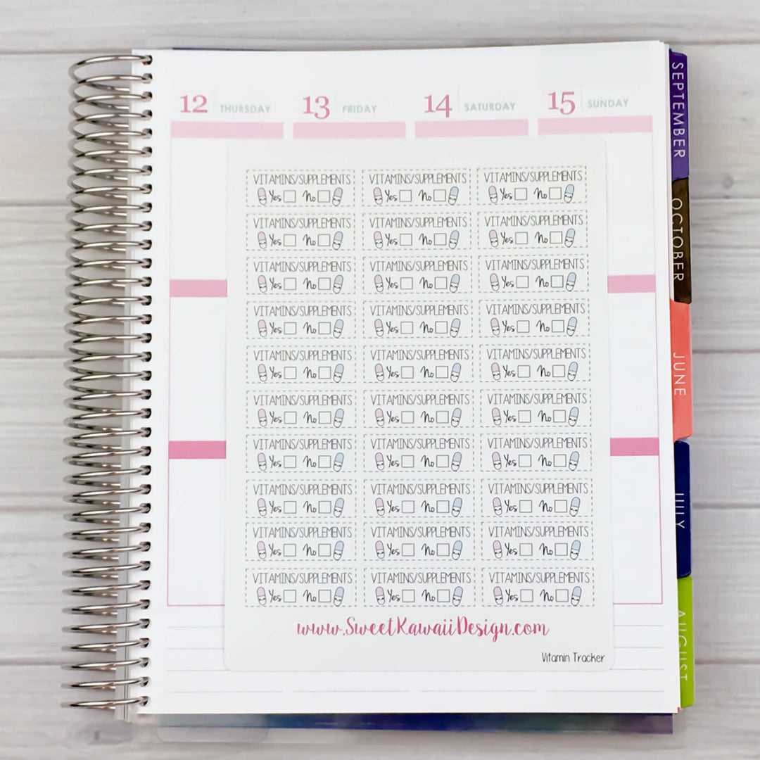Kawaii Vitamin Reminder Stickers