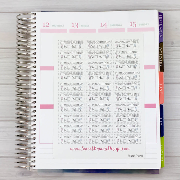 Kawaii Vitamin Reminder Stickers