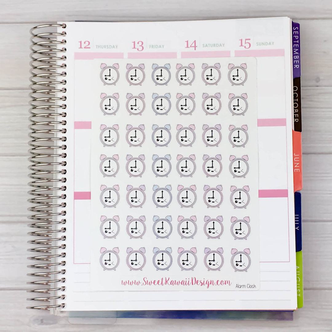 Kawaii Alarm Clock Stickers