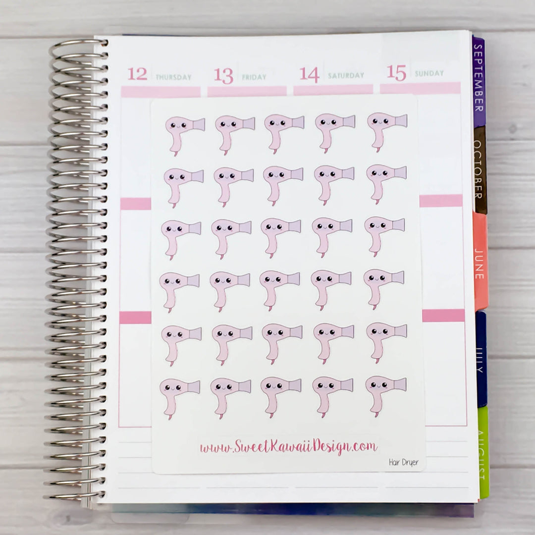 Kawaii Hair Dryer Stickers