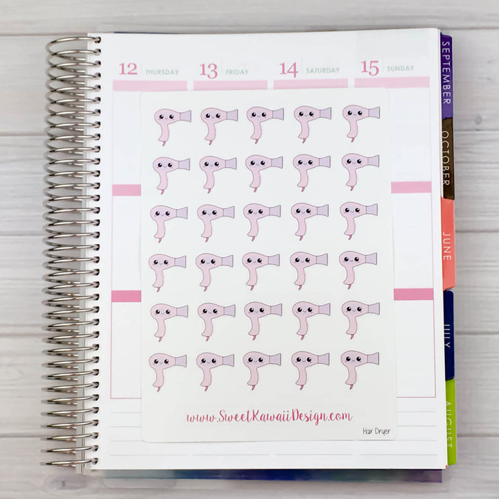 Kawaii Hair Dryer Stickers