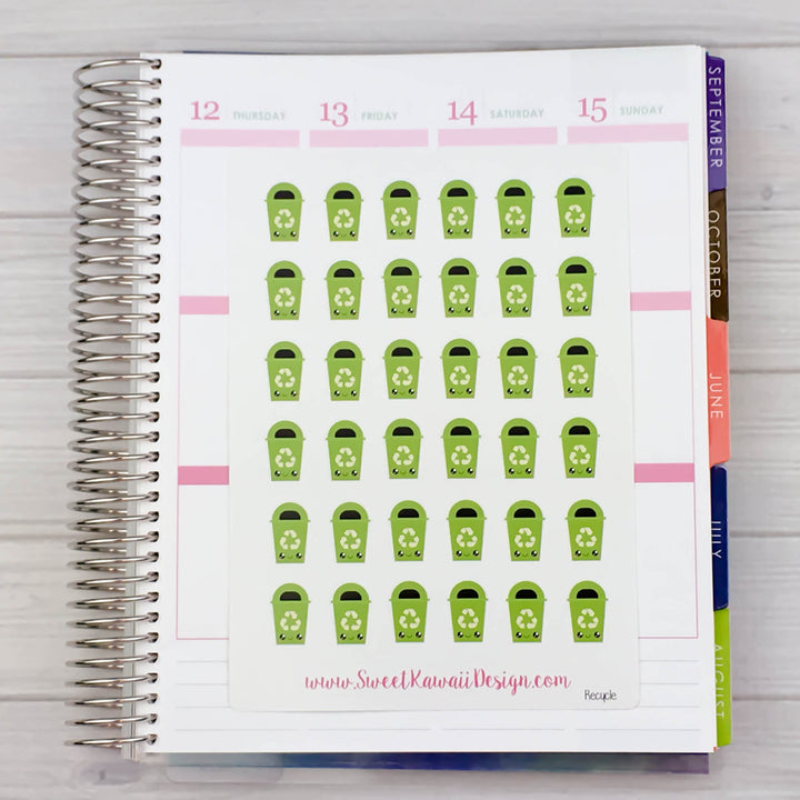 Kawaii Recycle Stickers