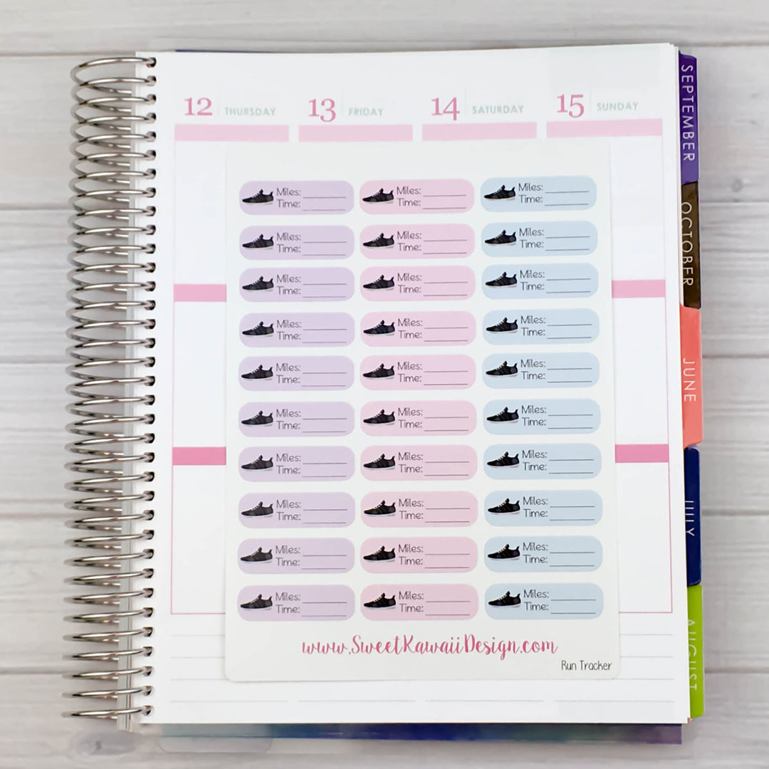 Kawaii Run Tracker Stickers