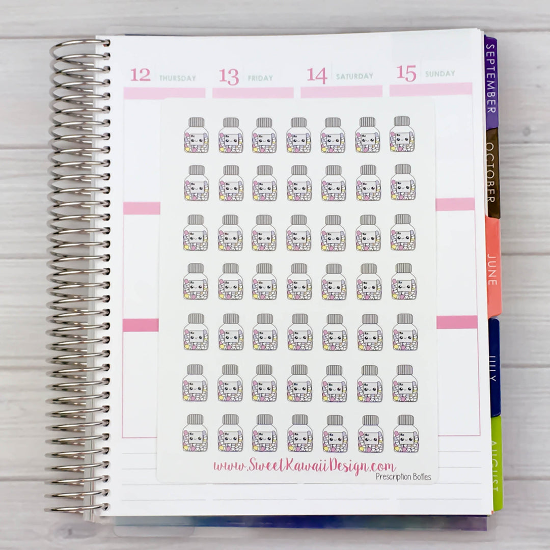 Kawaii Prescription Bottle Stickers