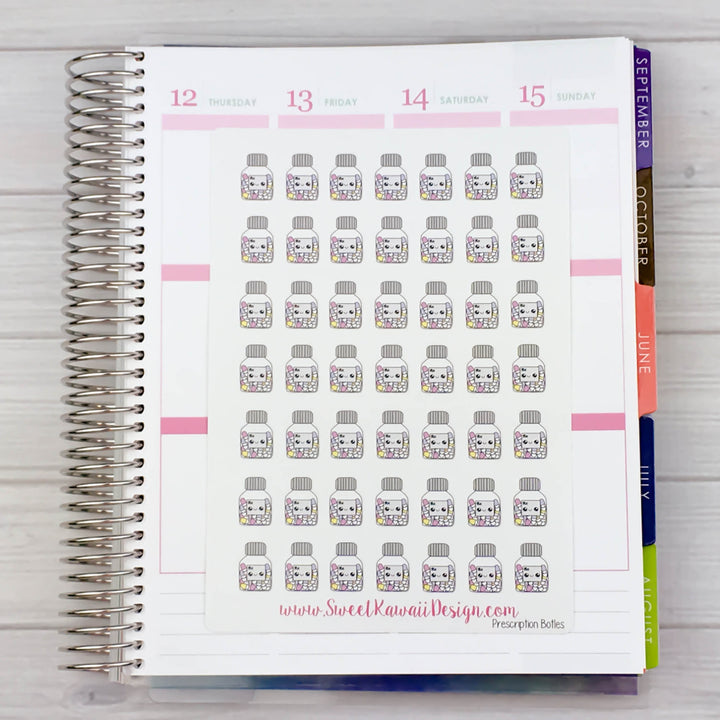 Kawaii Prescription Bottle Stickers