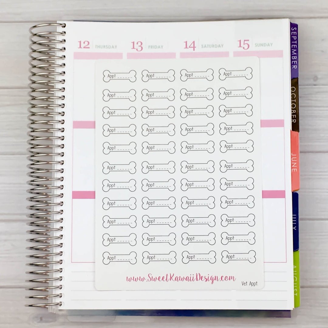 Kawaii Vet Appointment Stickers