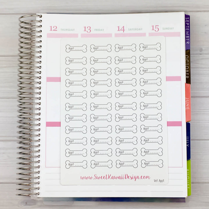 Kawaii Vet Appointment Stickers