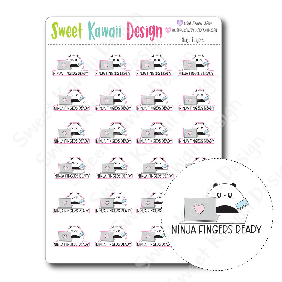 Kawaii Ninja Finger Stickers
