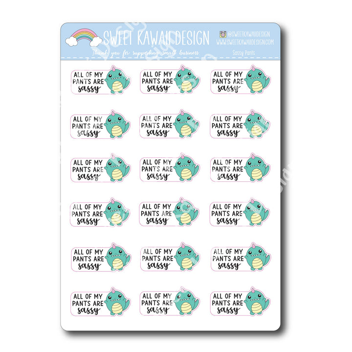 Kawaii Sassy Pants Stickers