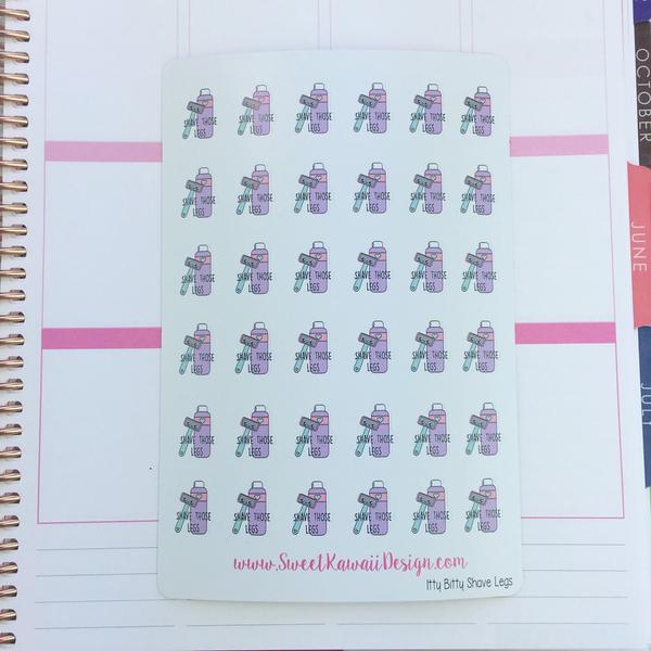 Kawaii Shave Those Legs Stickers