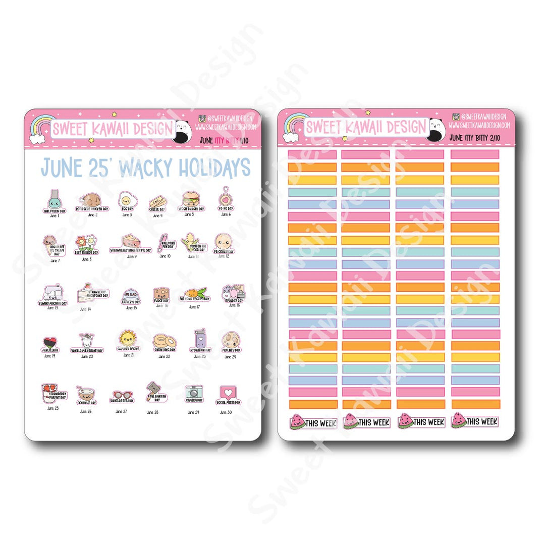 ITTY BITTY June 2025 Planner Bundle