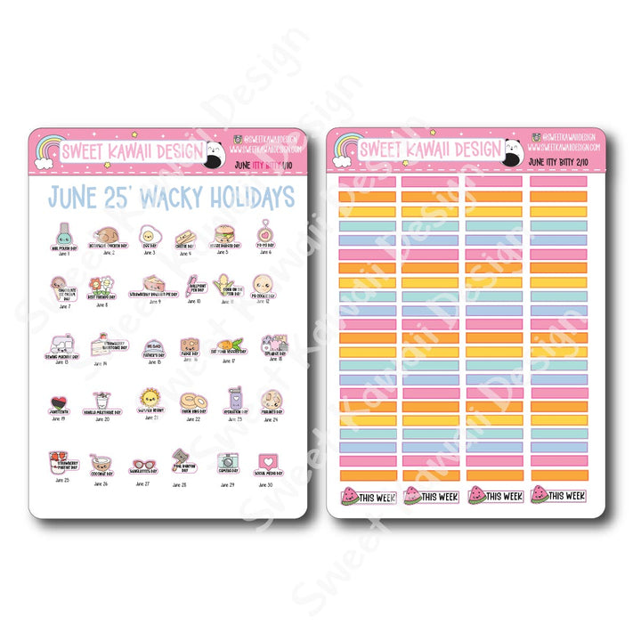 ITTY BITTY June 2025 Planner Bundle