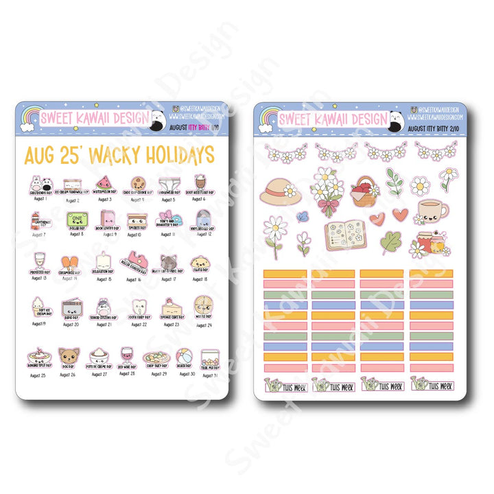 ITTY BITTY August 2025 Planner Bundle