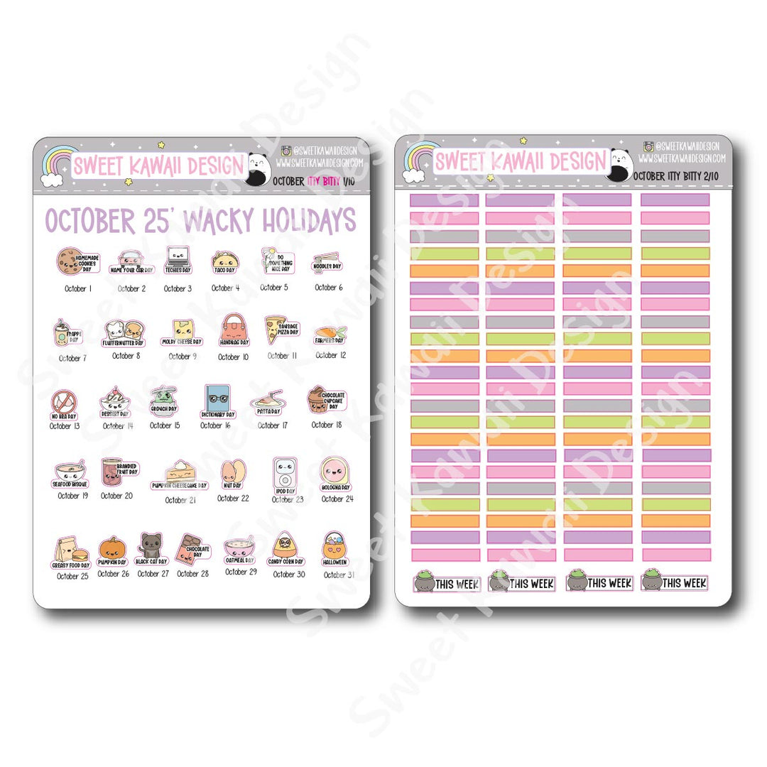ITTY BITTY October 2025 Planner Bundle