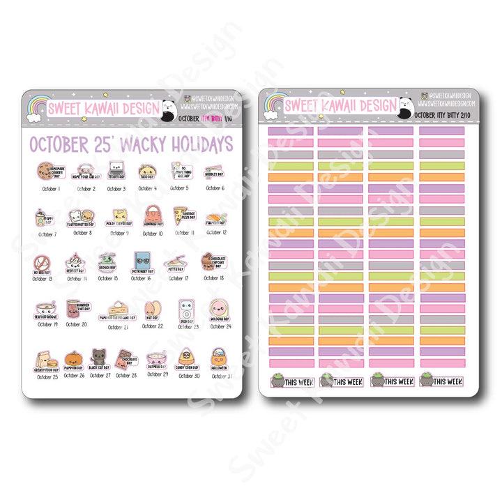 ITTY BITTY October 2025 Planner Bundle