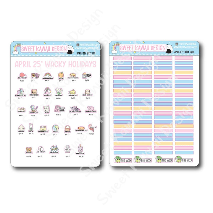 ITTY BITTY April 2025 Planner Bundle
