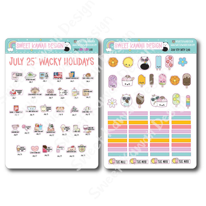 ITTY BITTY July 2025 Planner Bundle