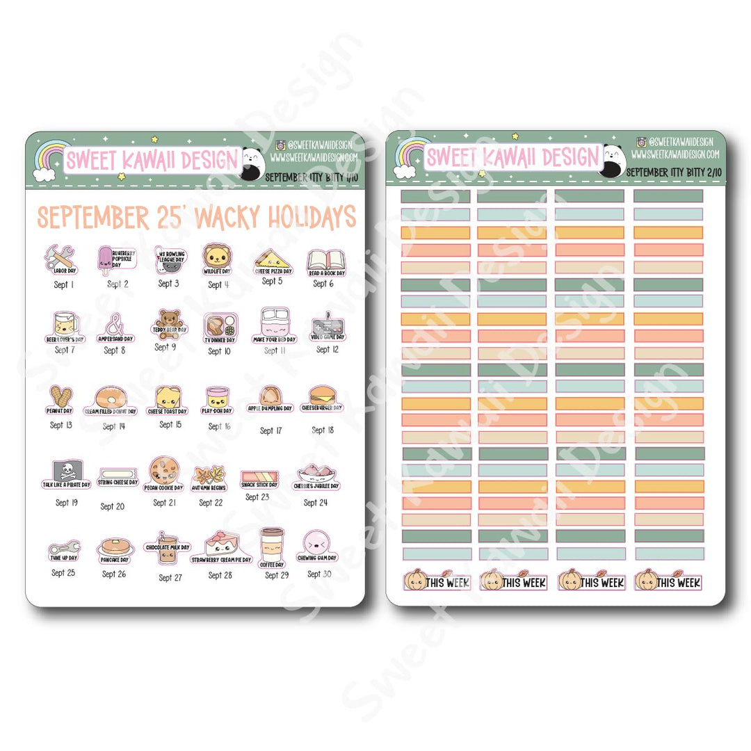 ITTY BITTY September 2025 Planner Bundle