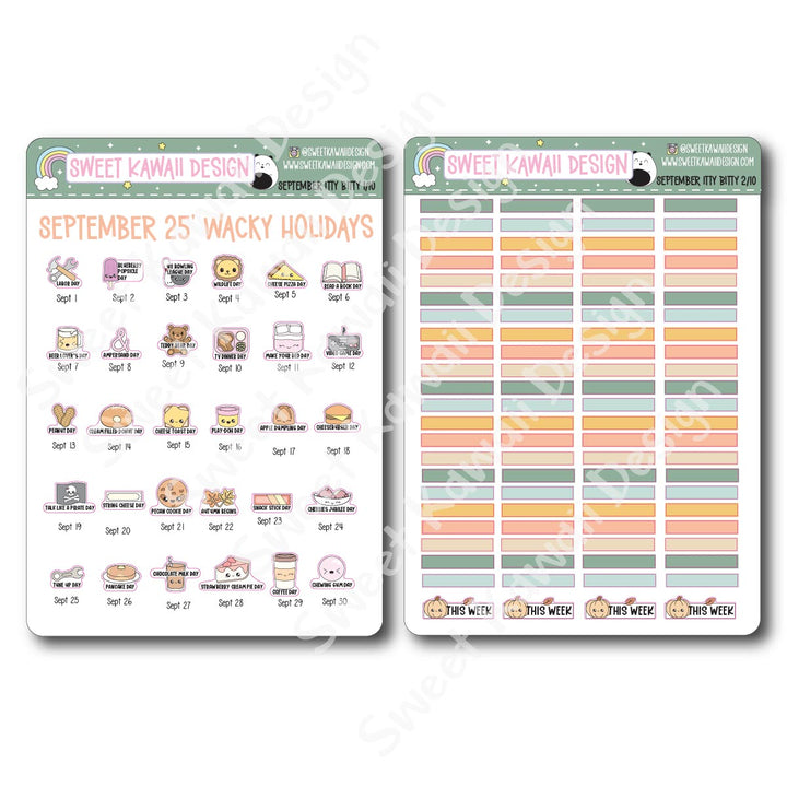 ITTY BITTY September 2025 Planner Bundle