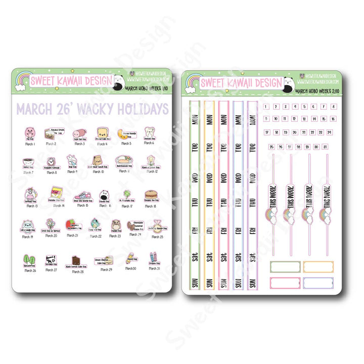 March 2026 Kit - Hobonichi Weeks