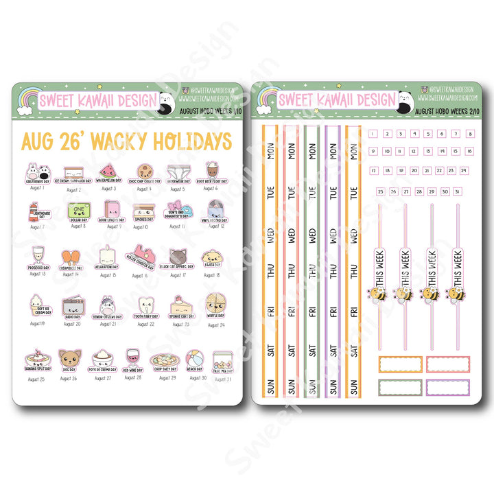 August 2026 Kit - Hobonichi Weeks