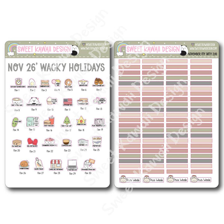 ITTY BITTY November 2026 Planner Bundle