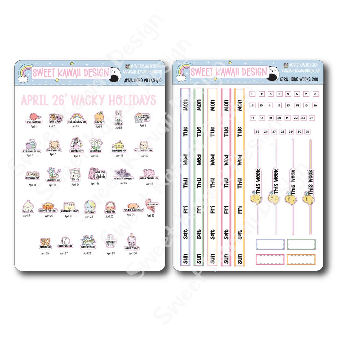 April 2026 Kit - Hobonichi Weeks