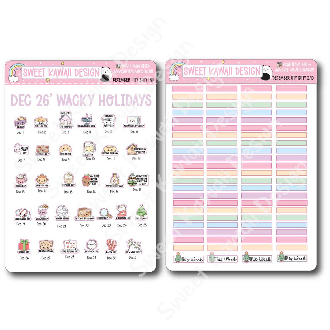 ITTY BITTY December 2026 Planner Bundle