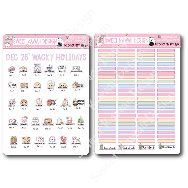 ITTY BITTY December 2026 Planner Bundle