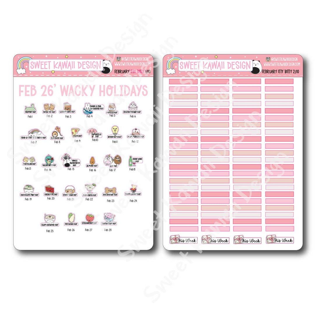 ITTY BITTY February 2026 Planner Bundle