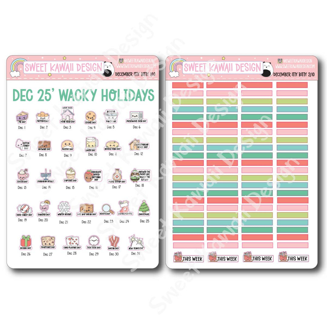 ITTY BITTY December 2025 Planner Bundle