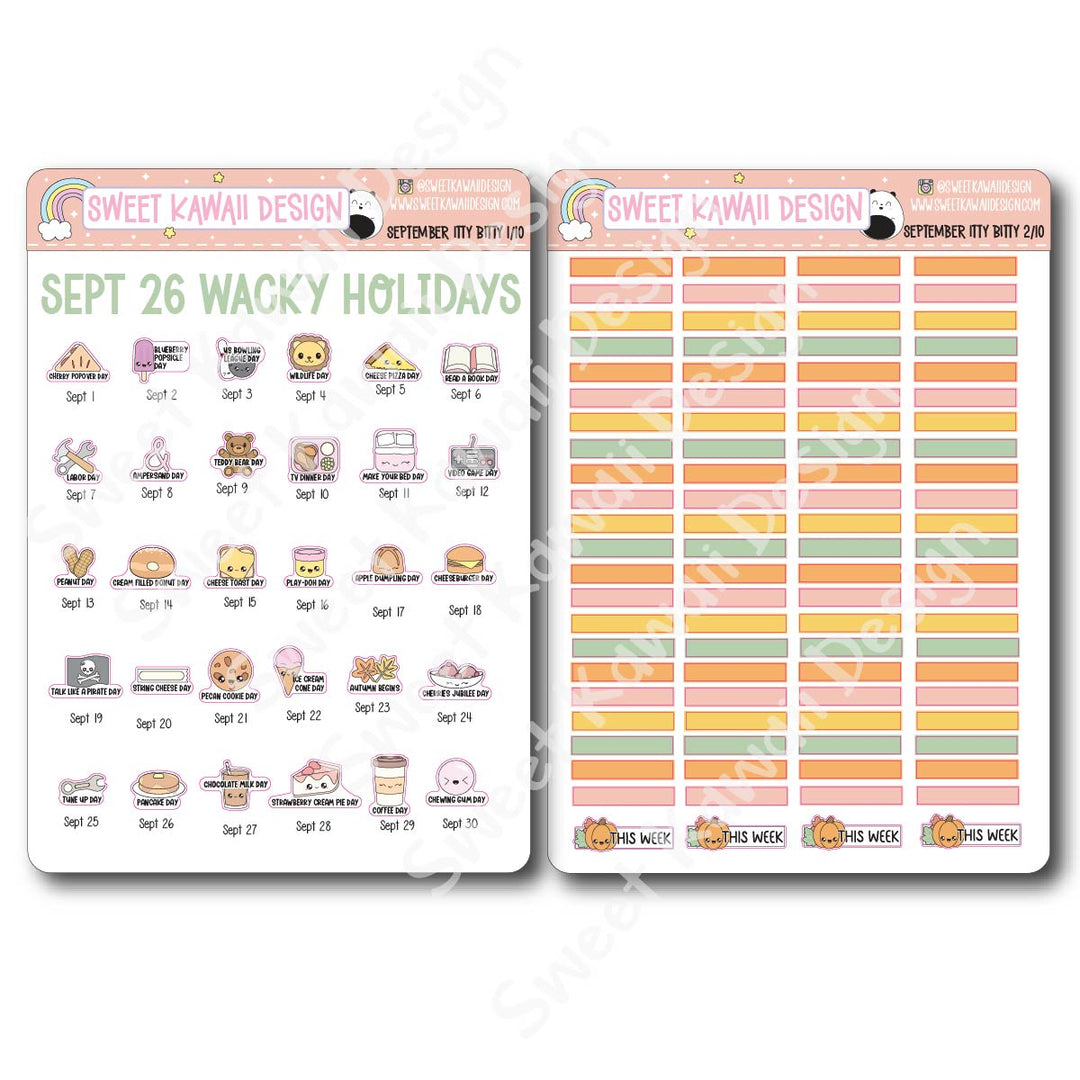 ITTY BITTY September 2026 Planner Bundle