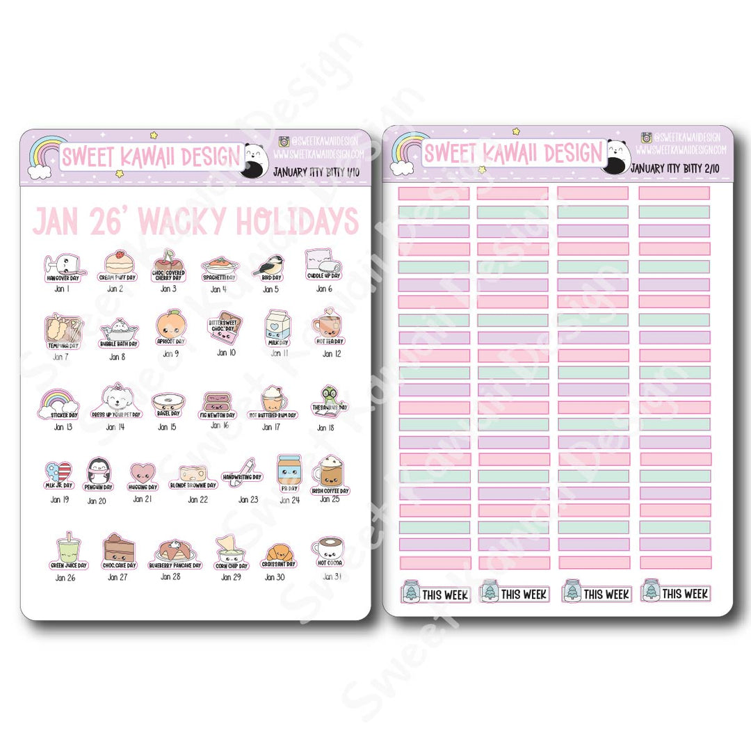 ITTY BITTY January 2026 Planner Bundle